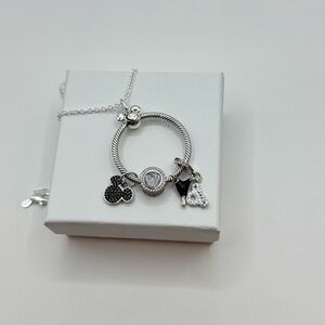 Pandora O pendant with charms Mickey sell separate